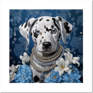 Jewelled Dalmatian Puppy Posters and Art